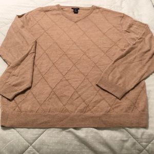 GAP XXL Tan 100%merino wool dress sweater